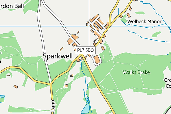 PL7 5DQ map - OS VectorMap District (Ordnance Survey)