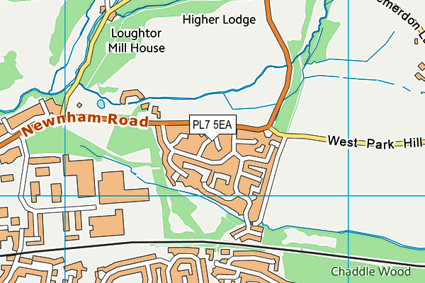 PL7 5EA map - OS VectorMap District (Ordnance Survey)