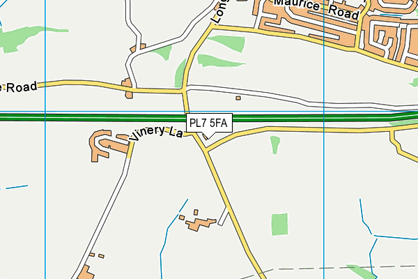 PL7 5FA map - OS VectorMap District (Ordnance Survey)