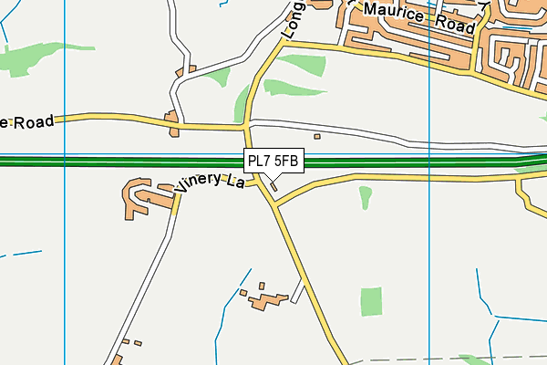 PL7 5FB map - OS VectorMap District (Ordnance Survey)