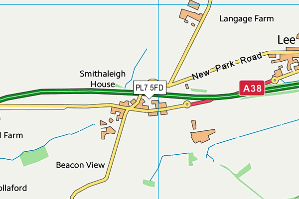 PL7 5FD map - OS VectorMap District (Ordnance Survey)