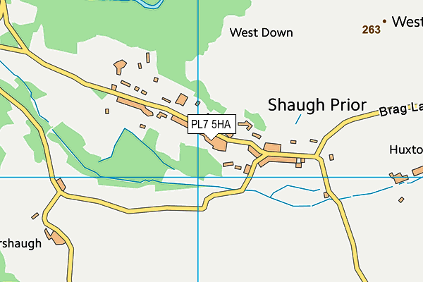 Shaugh Prior Primary School map (PL7 5HA) - OS VectorMap District (Ordnance Survey)