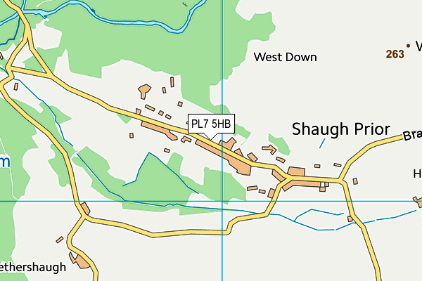 PL7 5HB map - OS VectorMap District (Ordnance Survey)