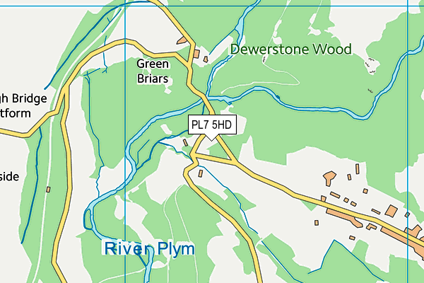 PL7 5HD map - OS VectorMap District (Ordnance Survey)