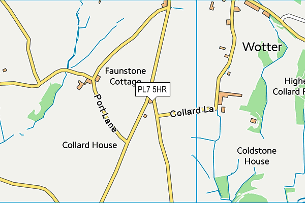 PL7 5HR map - OS VectorMap District (Ordnance Survey)