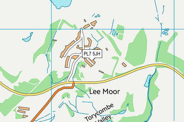 Lee Moor Recreation Ground map (PL7 5JH) - OS VectorMap District (Ordnance Survey)