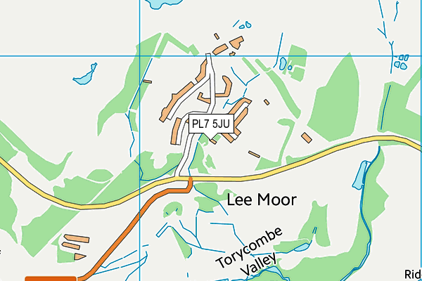 PL7 5JU map - OS VectorMap District (Ordnance Survey)