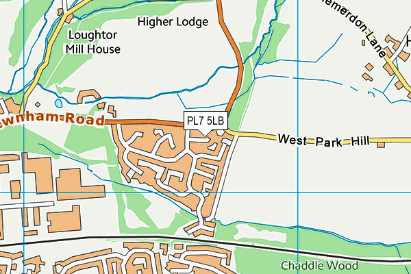 PL7 5LB map - OS VectorMap District (Ordnance Survey)