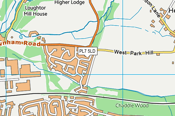 PL7 5LD map - OS VectorMap District (Ordnance Survey)