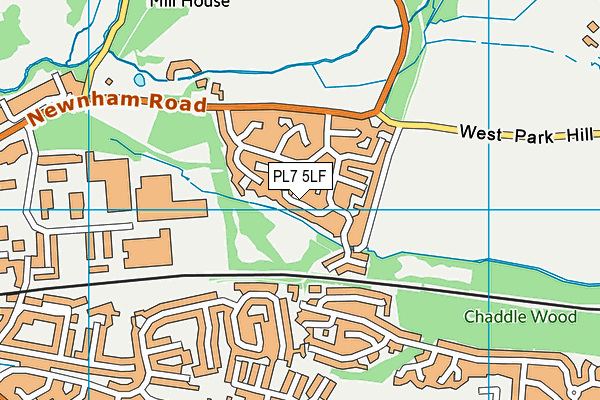 PL7 5LF map - OS VectorMap District (Ordnance Survey)