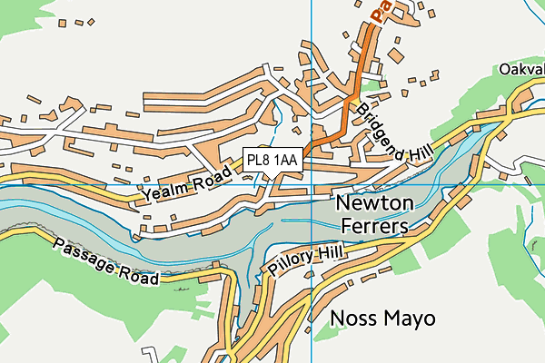 PL8 1AA map - OS VectorMap District (Ordnance Survey)