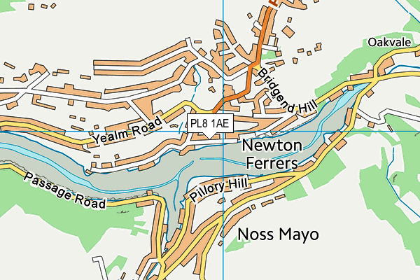 PL8 1AE map - OS VectorMap District (Ordnance Survey)