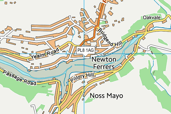 PL8 1AG map - OS VectorMap District (Ordnance Survey)