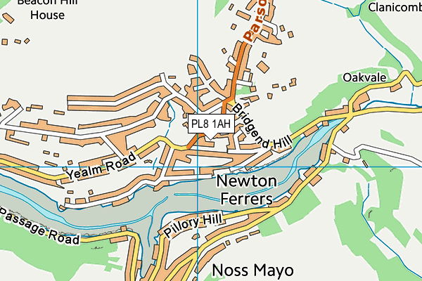 PL8 1AH map - OS VectorMap District (Ordnance Survey)