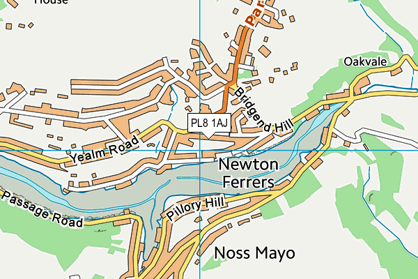 PL8 1AJ map - OS VectorMap District (Ordnance Survey)