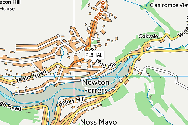 PL8 1AL map - OS VectorMap District (Ordnance Survey)