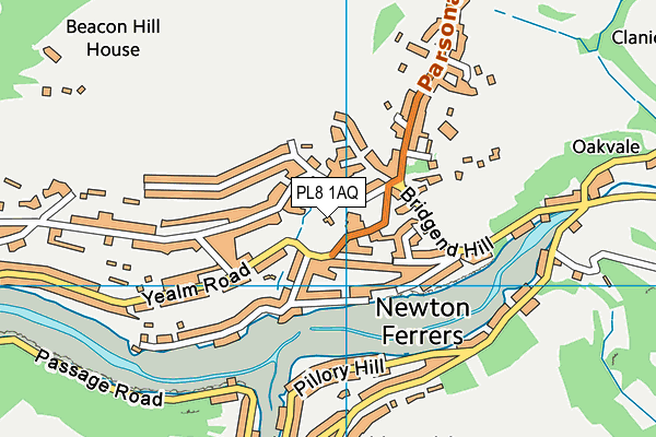 PL8 1AQ map - OS VectorMap District (Ordnance Survey)