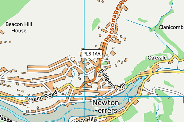 PL8 1AR map - OS VectorMap District (Ordnance Survey)