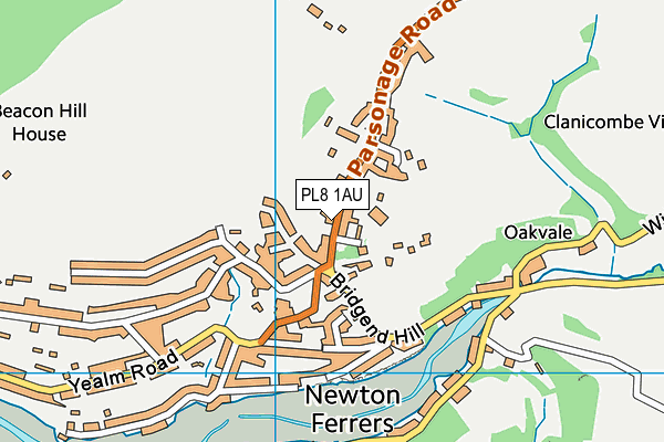 PL8 1AU map - OS VectorMap District (Ordnance Survey)