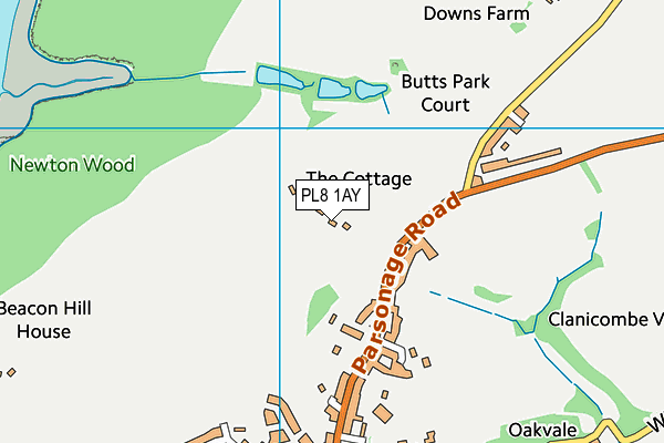 PL8 1AY map - OS VectorMap District (Ordnance Survey)