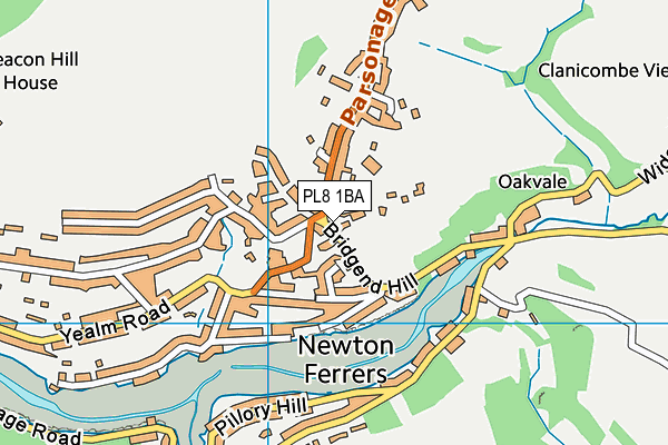 PL8 1BA map - OS VectorMap District (Ordnance Survey)