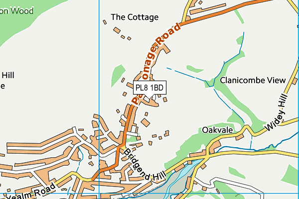 PL8 1BD map - OS VectorMap District (Ordnance Survey)