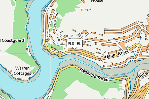 PL8 1BL map - OS VectorMap District (Ordnance Survey)
