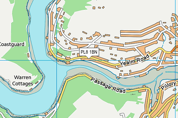 PL8 1BN map - OS VectorMap District (Ordnance Survey)