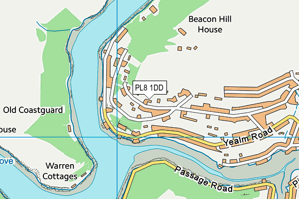 PL8 1DD map - OS VectorMap District (Ordnance Survey)