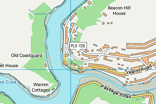 PL8 1DE map - OS VectorMap District (Ordnance Survey)
