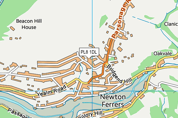 PL8 1DL map - OS VectorMap District (Ordnance Survey)