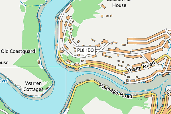 PL8 1DQ map - OS VectorMap District (Ordnance Survey)