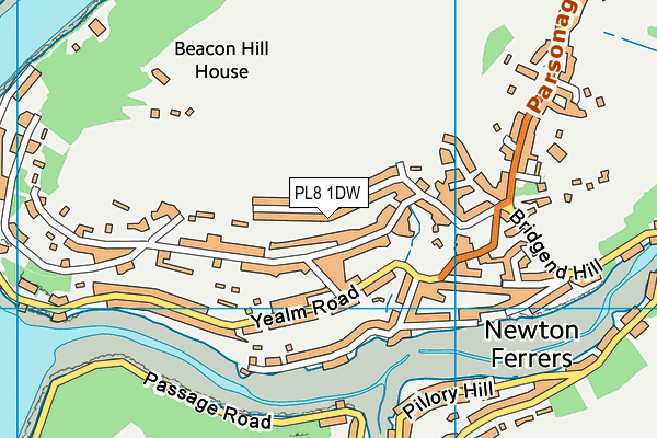 PL8 1DW map - OS VectorMap District (Ordnance Survey)
