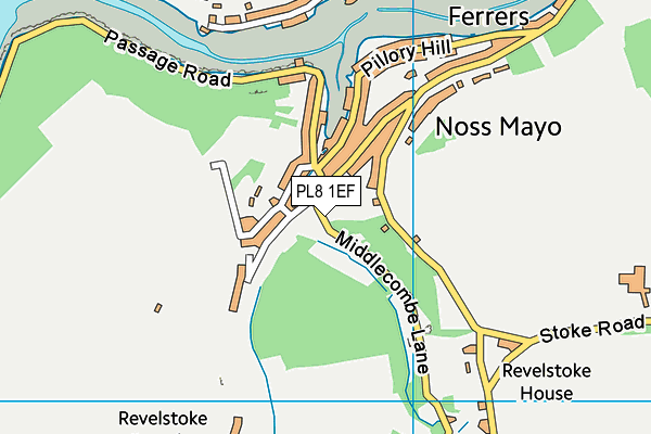 PL8 1EF map - OS VectorMap District (Ordnance Survey)