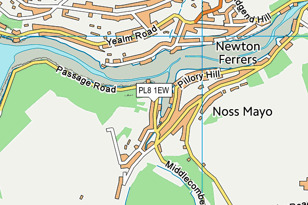 PL8 1EW map - OS VectorMap District (Ordnance Survey)