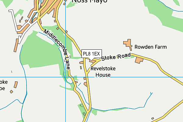 PL8 1EX map - OS VectorMap District (Ordnance Survey)