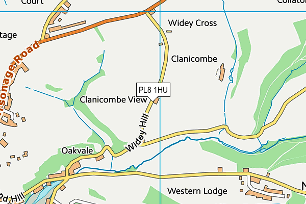 PL8 1HU map - OS VectorMap District (Ordnance Survey)