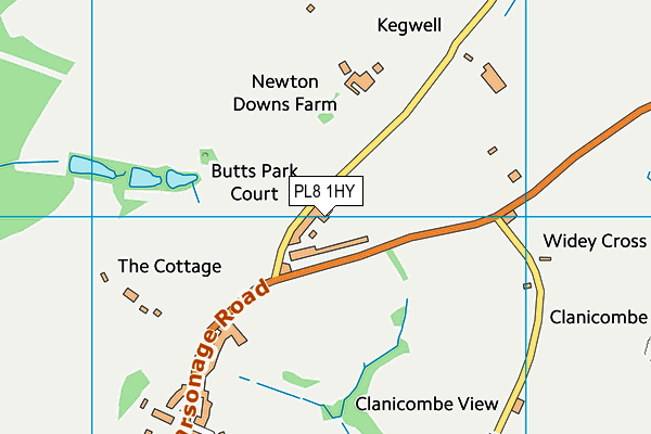 Butts Park map (PL8 1HY) - OS VectorMap District (Ordnance Survey)