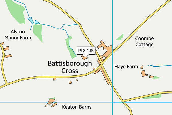 Battisborough Cross Playing Field map (PL8 1JS) - OS VectorMap District (Ordnance Survey)