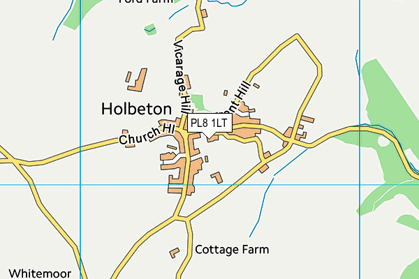 Holbeton Primary School map (PL8 1LT) - OS VectorMap District (Ordnance Survey)