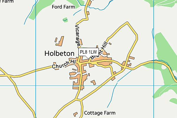 PL8 1LW map - OS VectorMap District (Ordnance Survey)