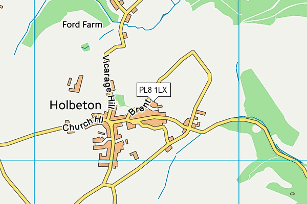 PL8 1LX map - OS VectorMap District (Ordnance Survey)