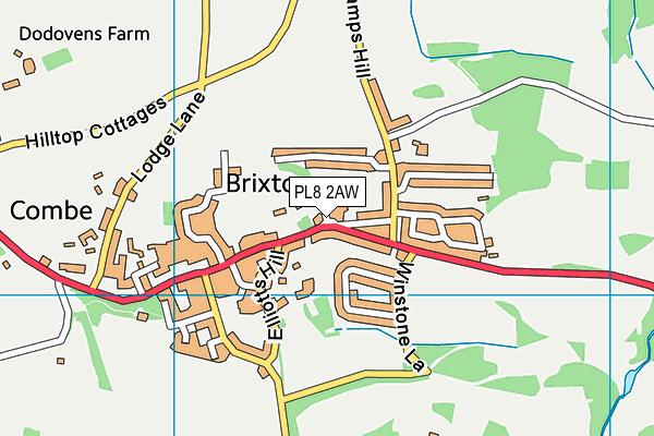 PL8 2AW map - OS VectorMap District (Ordnance Survey)