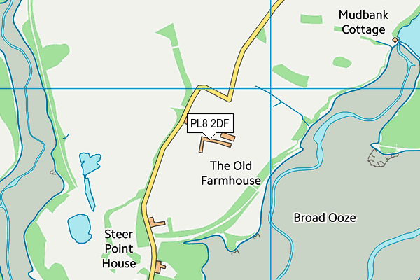 PL8 2DF map - OS VectorMap District (Ordnance Survey)