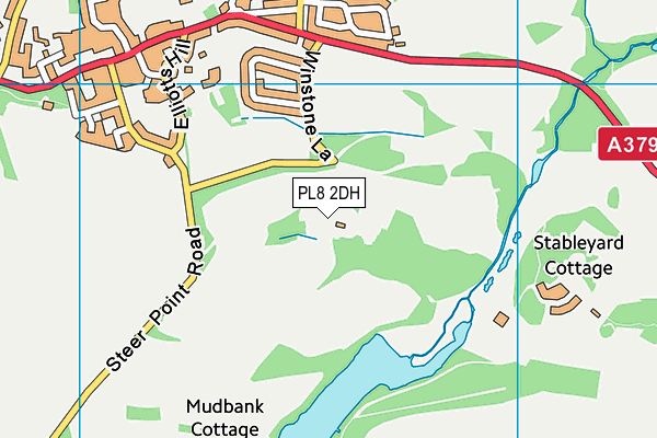 PL8 2DH map - OS VectorMap District (Ordnance Survey)