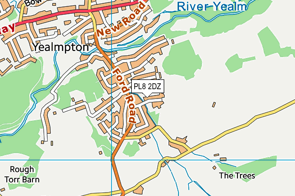 PL8 2DZ map - OS VectorMap District (Ordnance Survey)