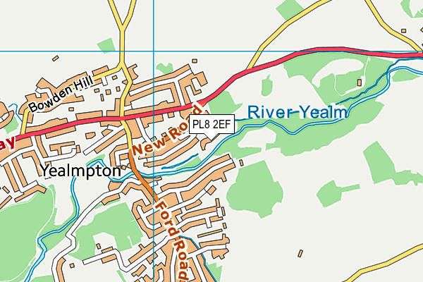 PL8 2EF map - OS VectorMap District (Ordnance Survey)