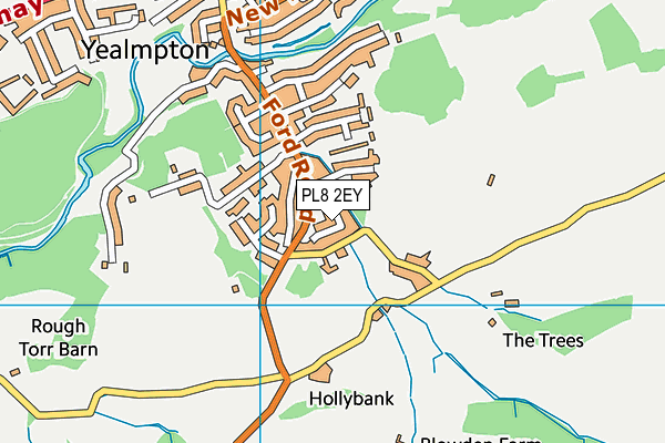 PL8 2EY map - OS VectorMap District (Ordnance Survey)