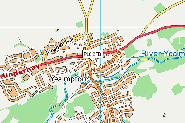 PL8 2FB map - OS VectorMap District (Ordnance Survey)