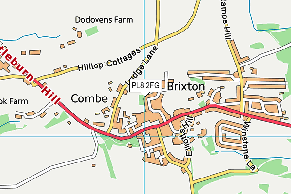 PL8 2FG map - OS VectorMap District (Ordnance Survey)